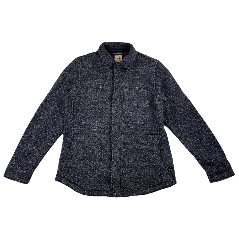 Relwen CPO Snap Jacket Heather Grey Fleece Men's Medium